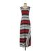 Michael Tyler Casual Dress - Maxi: Red Stripes Dresses - Women's Size Small Petite