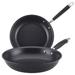 Anolon Advanced Home Hard Anodized Nonstick Frying Pan Set, 10.25 Inch & 12.75 Inch, 2-Piece Non Stick/Hard-Anodized in Black | Wayfair 84653