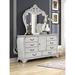 Royal Classics Cambria Hills Solid Wood Dresser w/ Mirror Set, Mist Gray Wood in Brown/White | 85.79 H x 65.98 W x 17.99 D in | Wayfair 00-7723-DM