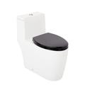 Signature Hardware Sitka 1.28 GPF One Piece Elongated Toilet in Black | 27.75 H x 14.5 W x 28.25 D in | Wayfair 481677