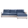 Sure Fit Box Cushion Sectional Slipcover Polyester in Gray/Blue | 8 H in | Wayfair 29929600071