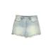 Lucky Brand Denim Shorts: Blue Print Bottoms - Women's Size 8 - Light Wash