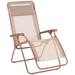 Lafuma R Clip Reclining Folding Zero Gravity Chair Metal in Pink/Brown | 44.88 H x 26.77 W x 64.17 D in | Wayfair LFM5169_9875