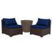 Latitude Run® Quason 3 Piece Multiple Chairs Seating Group, Wicker in Brown | Outdoor Furniture | Wayfair 8906AE4179594417A228B289EFA20295