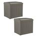 Suncast 22 Gallons Water Resistant Resin Lockable Deck Box in Gray Resin | 22.5 H x 22.5 W x 17 D in | Wayfair 2 x SS601ST