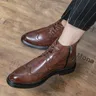 Winter Boots Chelsea Men Boots Casual Breathable Men Boots Fashion Block Style Ankle Boots for Male