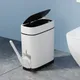 Poubelle rectangulaire mince avec porte-brosse de toilette poubelle en plastique blanc poubelle