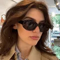 Petites lunettes de soleil ovales pour femmes lunettes de soleil vintage marque de luxe créateur