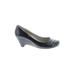 Me Too Heels: Pumps Wedge Classic Black Print Shoes - Women's Size 9 1/2 - Round Toe