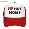 I Love Hot mamme cappello da pescatore Unisex adulto I cuore mamme calde berretto da Baseball