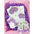 4pcs Crown Baby Girl Hospital Exit Newborn Baby Girl Bling Outfits Baby Girl Layette Set