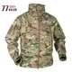 Autumn and Winter Men's Military Tactical Jacket Waterproof Fleece Camouflage Soft Shell Men's