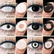 EYESHARE Cosplay Contact Lenses 1Pair Colored Contact Lenses for Eyes Black Lenses White Eye Lenses