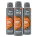 Dove Men+Care Antiperspirant Dry Spray Deodorant For Men Turmeric And Fresh Mandarin 48 Hour Sweat And Odor Protection 3.8 Oz 3 Count