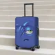 Facial Expression Suitcase Cover Blue Funny Face Cartoon Cruise Trip Flight Fun Luggage Supplies