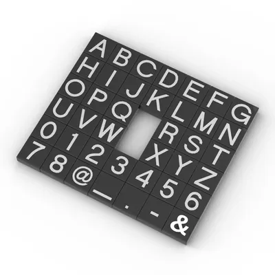 MOC 3070bpb009 Alphabet A-Z Bausteine Set Lore 3070 Bildung Gedruckt 26 Buchstaben Ziegel Spielzeug Image