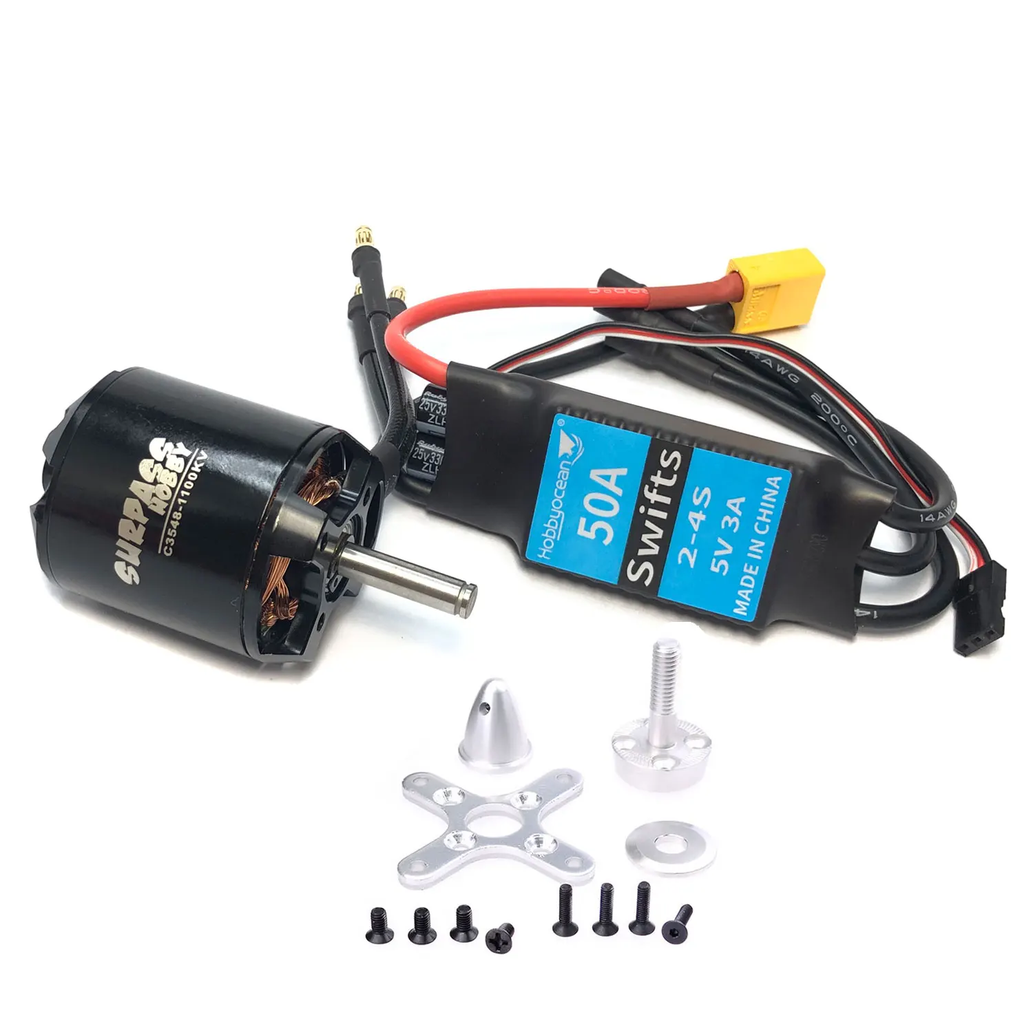 SURPASS HOBBY C3548 2826 3548 790KV 900KV 1100KV Bürstenloser Motor 50A ESC für Flugzeug Multicopters RC Flugzeug Hubschrauber