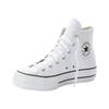Sneaker CONVERSE "CHUCK TAYLOR ALL STAR LEATHER PLATFORM", Gr. 40, weiß (weiß, weiß), Leder, sportlich, Schuhe