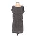 Joie Casual Dress Scoop Neck Short sleeves: Gray Dresses - Women's Size Small