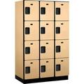 Salsbury Industries 3 in. 24368 Extra Wide Designer Wood Locker with Four Tier - Maple - 15 x 18 x 18 in.