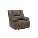 PU Leather Power Recliner w/USB Charging Motion Recliner w/Side Pocket Home Theater Seating for Livingroom,Gray