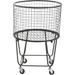 Metal Deep Set Metal Mesh Laundry Basket Storage Cart with Wheels - 17" x 17" x 25"