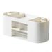 Pencil Pen Holder for Desk with 3 Drawers Perfect Desk Holder Convenient Desk Organizers and Accessories White