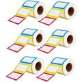 6 Rolls Label Sticker Colored Stickers Printable Labels Adhesive Labels Name Labels for Clothing Name tag Labels Sticker Name Labels Stickers Paper Name Tags for Classroom Blank