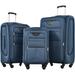 Softside Expandable Roller Luggage with TSA Lock, Set 3PC, Blue