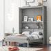 Apartment Murphy Bed Cabinet Wall Bed with Shelves & Flexible Slats, Dual Piston Metal Folding Mechanism Designed Murphy Bed