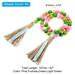 Wood Beads Garland Decor Farmhouse Beads with Tassels, Home Decoration