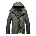 tklpehg Womens Winter Coats Winter Warm Jacket Hooded Neck Long Sleeve Outdoor Plush And Thickened Jacket Windproof Cycling Warm Coat Casual Solid Color Loose Outwear (Army Green XXXL)