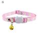 Farfi Pet Collar Printing Anti-suffocation Safe Buckle Breakaway Pet Cats Dogs Collars with Bell Pet Accessories (Type G)