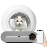 Self-Cleaning Cat Litter Box Automatic Scooping and Odor Removal App Control Support 2.4G WiFi Smart Automatic Cat Litter Box with Liner