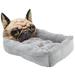 Puppy Kitty Dog Cat Pet Bed Nest Liner Kennel Pad Cozy Sleep Mat Comfy Cotton-Padded Cushion Basket Snuggly Sleeper Size L (Grey)