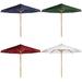 10-ft Teak Market Umbrella with Royal White Canopy