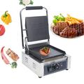 ZhdnBhnos 1.8KW Commercial Electric Panini Press Non-Stick Grill Griddle Plate Sandwich Steak Maker Toaster