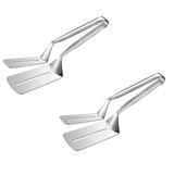 2 PCS Stainless Steel Food Clip Bread Meat Tongs Steak Clamp Cooking Tool Stainless Steel BBQ Universal For Children Barbecue set Kitchen Gadgets kitchenware Food Clip