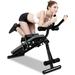 Bigzzia Ab Machine Ab Workout Equipment for Home Gym Foldable Ab Trainer Fitness Equipment with LCD Display Black