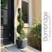 Artificial Spiral Topiary Tree - 4 Spiral Boxwood - Indoor/Outdoor Topiary - Faux Boxwood Artificial Outdoor Plants - Lifelike Buxus Boxwood Plant (Single)