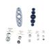 Tachiuwa Tool for Cover Buttons Button Maker Tool Flat Back Button Covers Jeans with 5 Button Round Button Base Fabric Covered Buttons