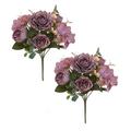 Silk flowers clearance Fake florals red and pink Clearance floral 2PCS Artificial Flower House Decoration Peony Flowers Simulation Rose Wedding Bouquetss Fake Floral Silk Hand Tied Bouquet Pink