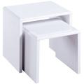 Manhattan White High Gloss Nest of 2 Tables