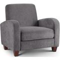 Vivo Dusk Grey Chenille Fabric 1 Seater Sofa