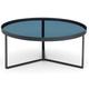 Loft Round Coffee Table - Comes in Smoked Glass Top and Walnut Effect