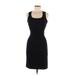 DressBarn Casual Dress - Sheath Scoop Neck Sleeveless: Black Print Dresses - Women's Size Medium