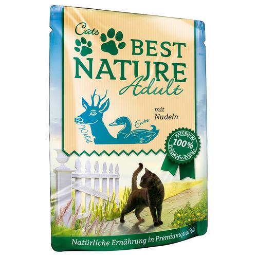 32x 85g Best Nature Cat Adult Wild, Ente & Nudeln Katzenfutter nass