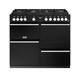 Stoves Precision Deluxe ST DX PREC D1000DF GTG BK 100cm Dual Fuel Range Cooker - Black - A Rated