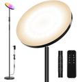 Gobikey Floor Lamp, 2023 Upgraded 36W 3000LM Uplighter Floor Lamp & RGB Color Changing Lamp, Remote Touch Control & 2 Timer Modes Modern Bright Tall Floor Light for Living Room Bedroom Office