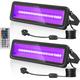 Viugreum LED Black Light 50W 2 Packs, RGB+UV Floodlight Outdoor with Remote Control 1.5M Cable Plug, IP65 Waterproof Colour Changing Spotlight for Aquarium Party Deco Stage Halloween DJ